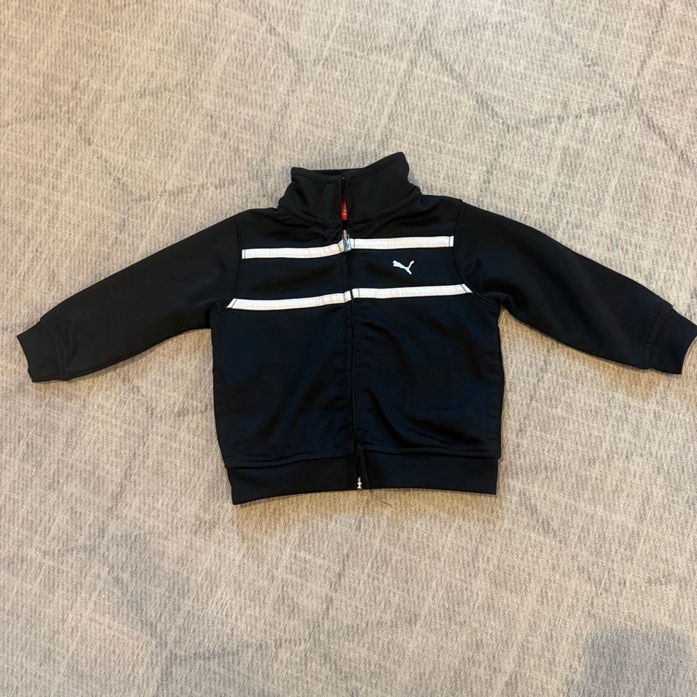 Puma Kids Black and White Track Jacket 12 Months